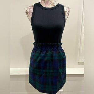 J.Crew Ruffled Plaid Skirt